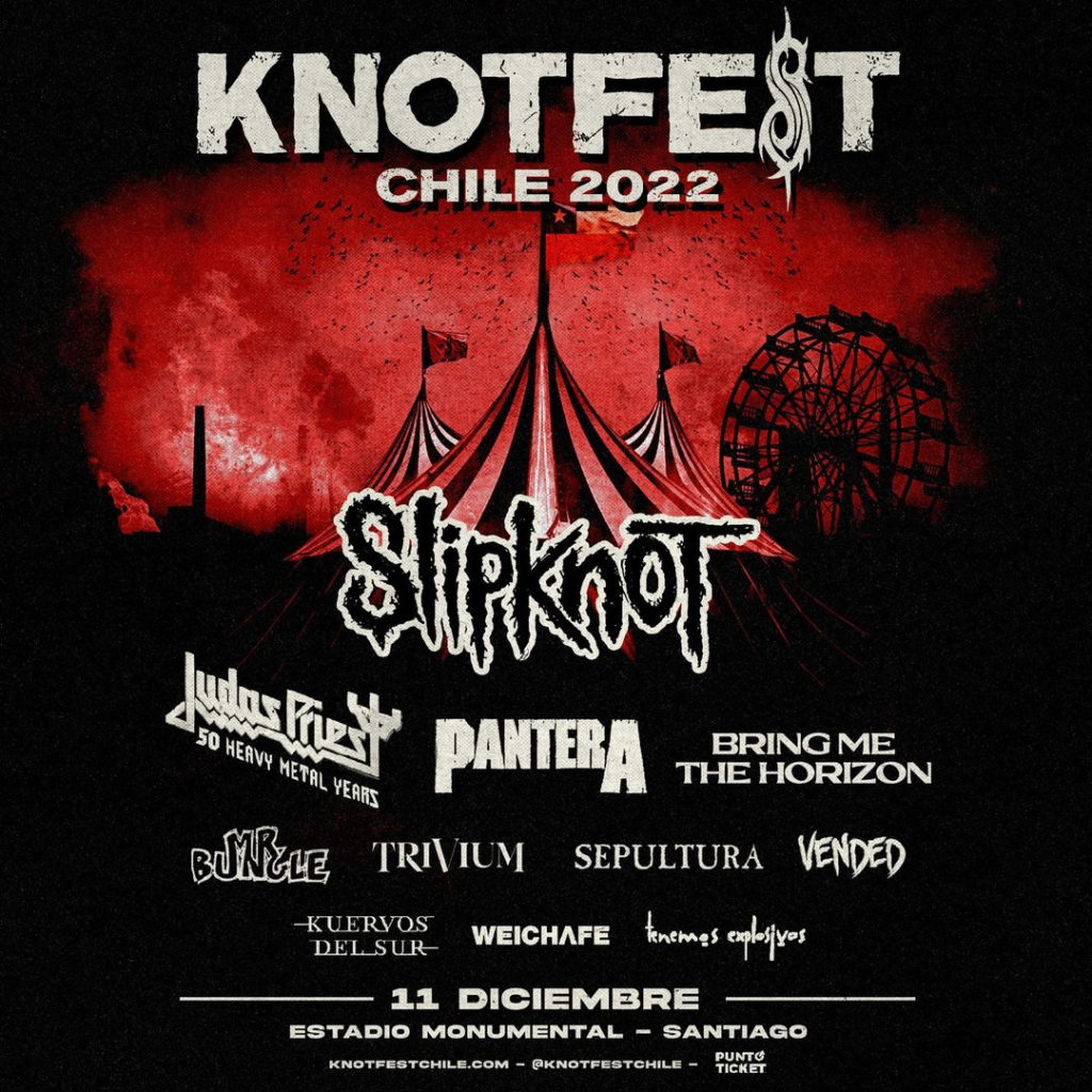 KNOTFEST Chile 2022: ¡SLIPKNOT, MR. BUNGLE, TRIVIUM, SEPULTURA En Chile ...